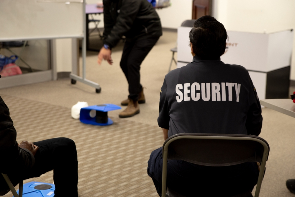 Security,Guards,Are,Learning,How,To,Use,Fire,Alarm,Panel